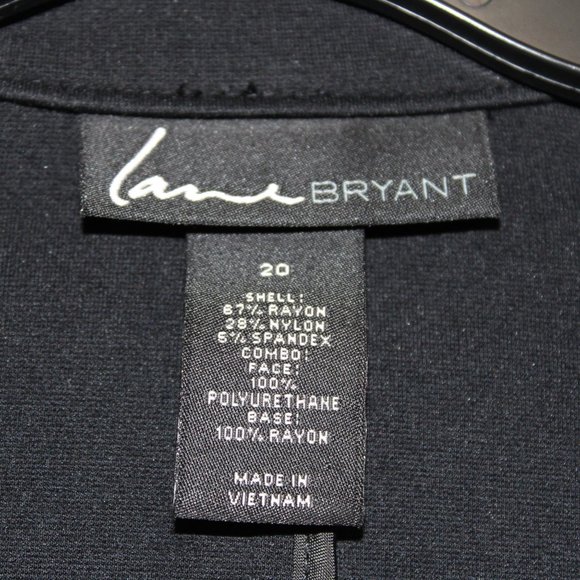 Lane Bryant Black Jacket with Leather Trim - Picture 3 of 6